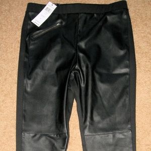 BCBG Faux Leather Leggings